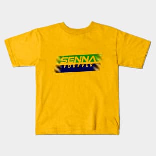 Senna Forever Yellow Design. Kids T-Shirt